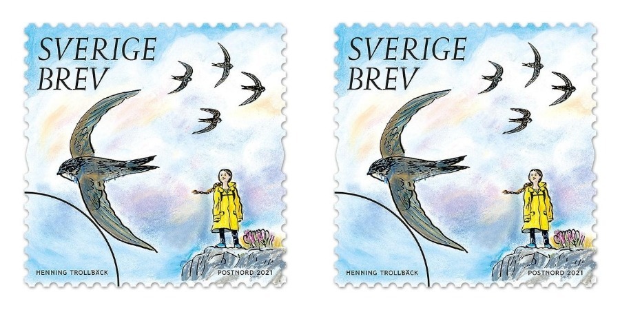 Greta Thunberg faz parte de coleção de selos na Suécia