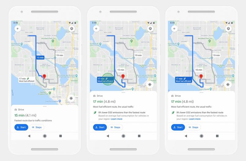 Google Maps oferecerá rotas com menor emissão de carbono
